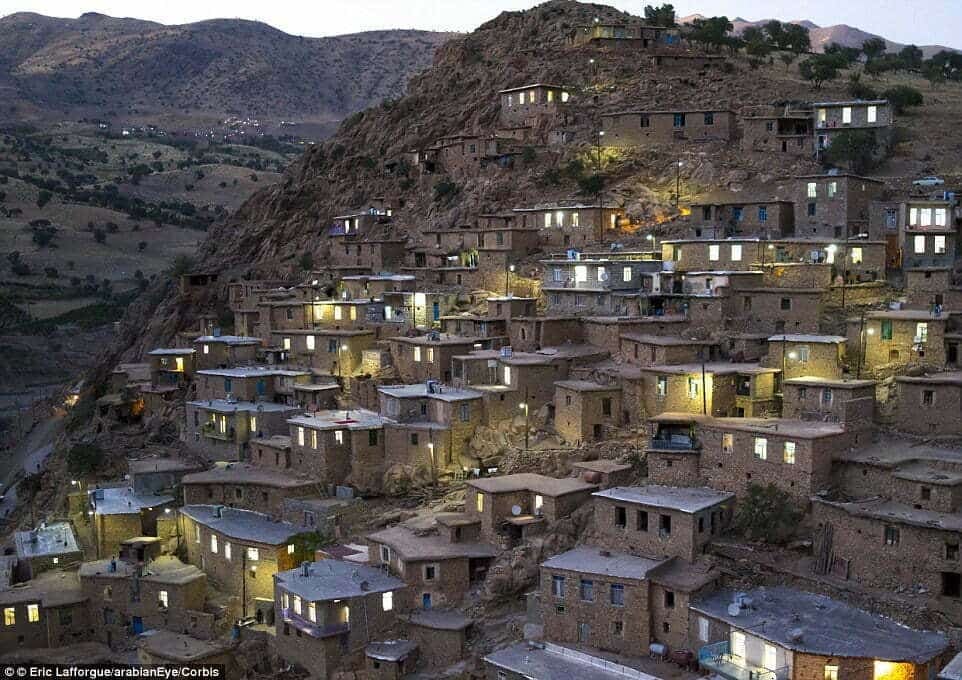 The Kurdish Village Of Palangan At Dusk