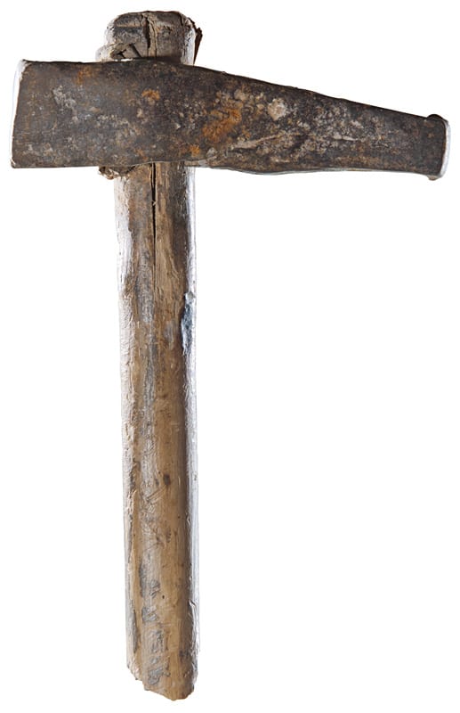 Iron Pick With Wooden Handle, Length C. Mm, Archaeological Museum Zanjan (Photograph: Deutsches Bergbau Museum). Click To Enlarge.