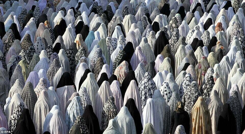 Worshippers Attend An Eid Al Fitr Prayer Ceremony, In Tehran.