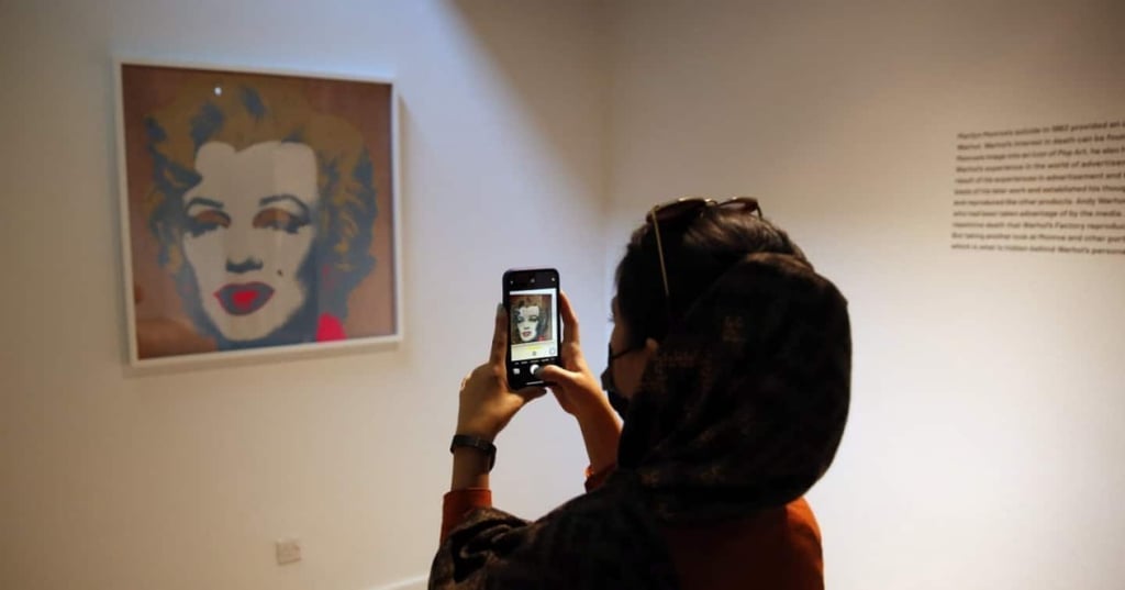 A Marilyn Monroe Portrait By The Us Artist Andy Warhol On Display At The Museum. Photograph Abedin Taherkenareh