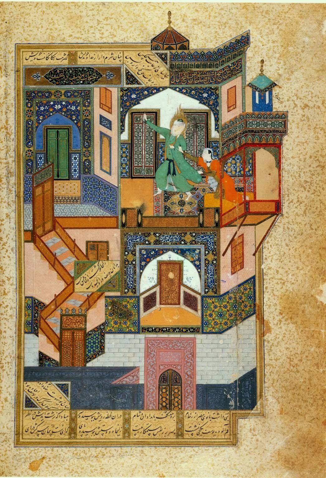 Persian Miniature: A Deep Dive Into The Artistic Heart Of Iranian Heritage 4 Behzad, Yusuf Fleeing From Zuleikha (Joseph And Potiphar&Amp;Apos;S Wife), 1488, Herat, Afghanistan.