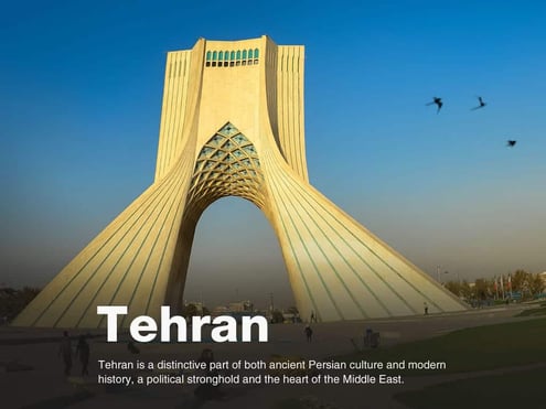 Tehran is the capital of Iran, in the north of the country. Its central Golestan Palace complex, with its ornate rooms and marble throne, was the seat of power of the Qajar dynasty.