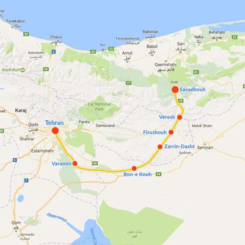 ExploringNorthofIranbyTraininOne Day