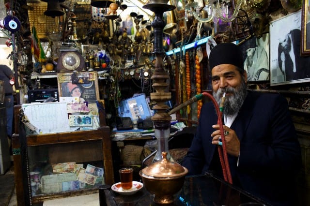 Smoking Narguile In The Bazaar Of Isfahan, Iran, Middle East