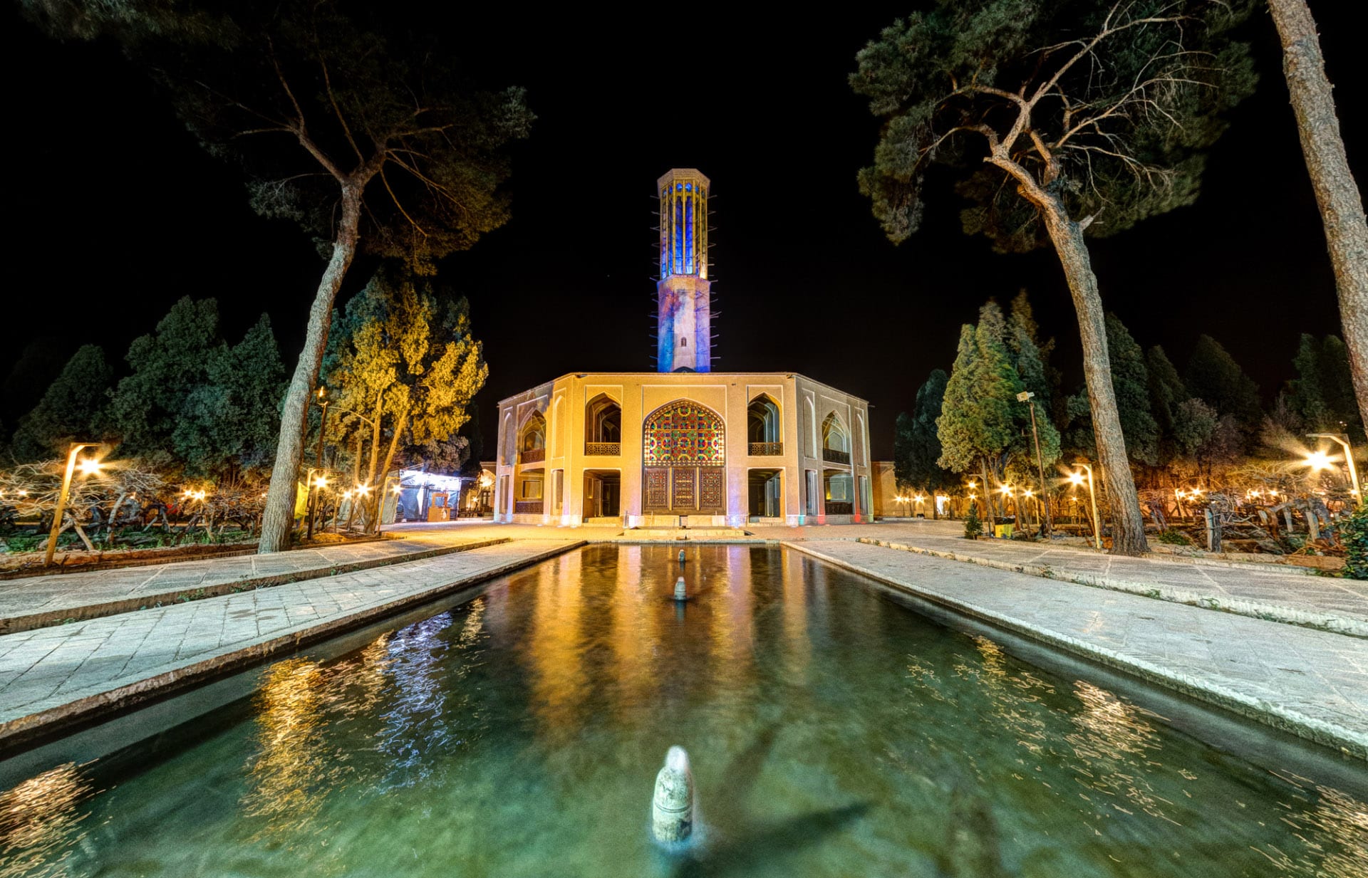 Dolat Abad Garden At Night Dolat Abad Garden At Night