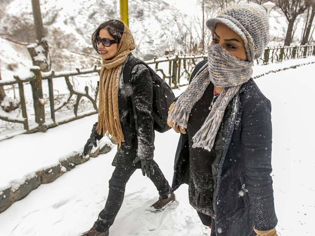 First Snow Of Winter Arrives In Tehran