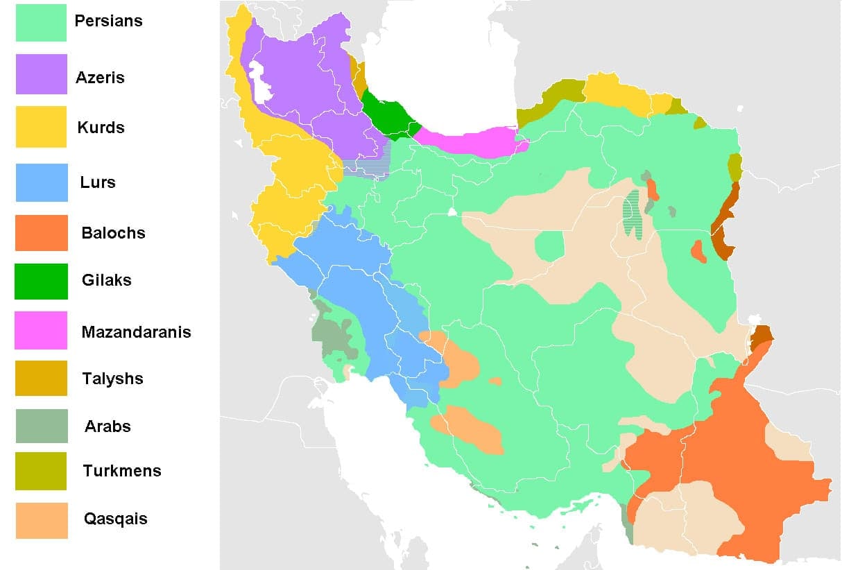 Iran Ethnic Map