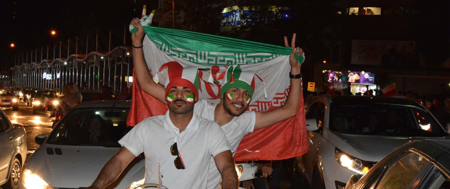 Iranian Fans Celebrate Victory In World Cup