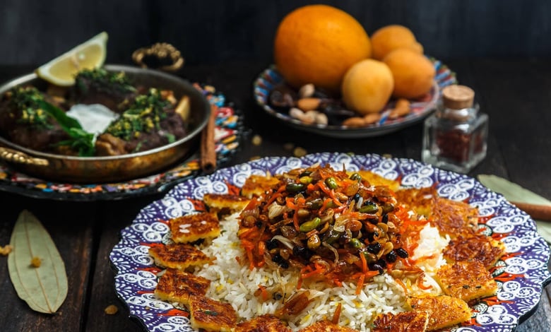 Shirin Polo is a popular Persian Food