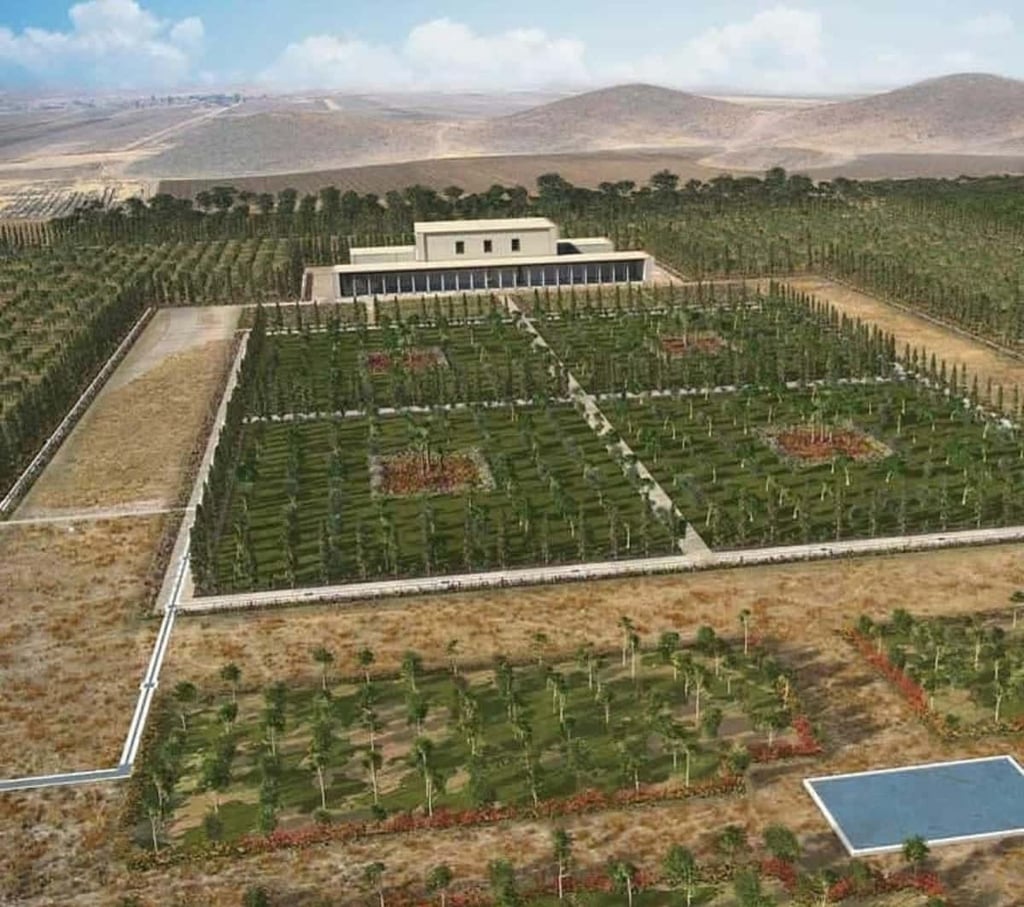 A Reconstructed Image Of The Persian Garden In Pasargadae