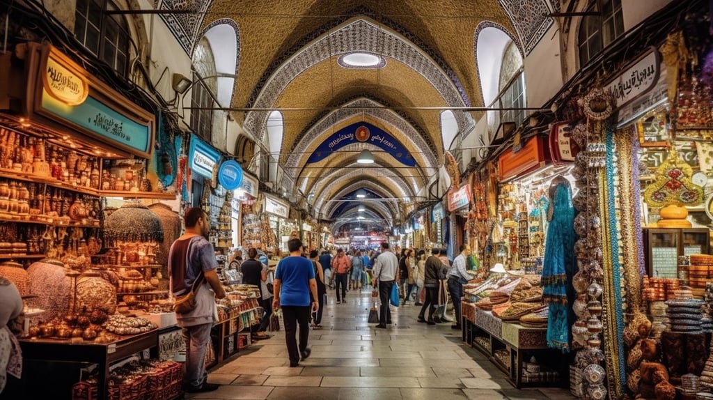 Grand Bazaar Istanbul Shops Wonderful Photography Ai Generated Image