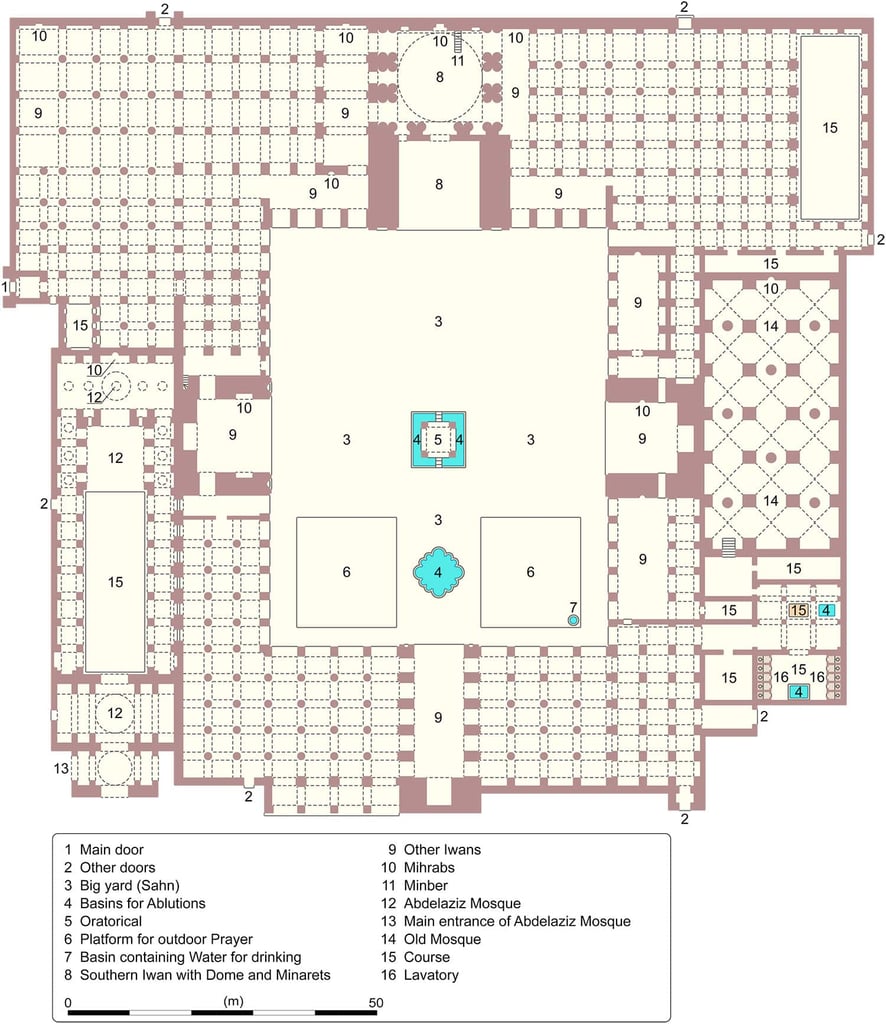 Plan Of The Jama Mosque Based On Pascal Costes Drawing Plan Of The Jama Mosque Based On Pascal Costes Drawing