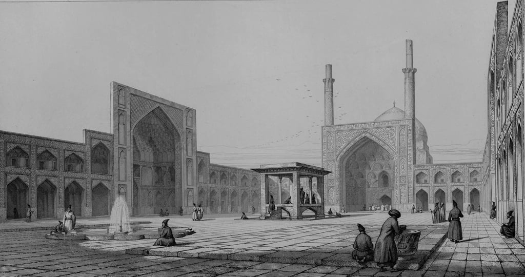 Jameh Mosque Of Isfahan (Masjed-E Jame Of Isfahan) 2 The Jama Mosque By Pascal Coste - Jameh Mosque Of Isfahan (Masjed-E Jame Of Isfahan)