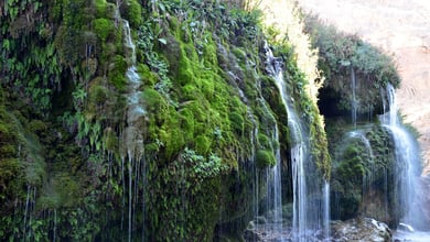 Asiab-kharabeh Waterfall in East Azerbaijan, Iran