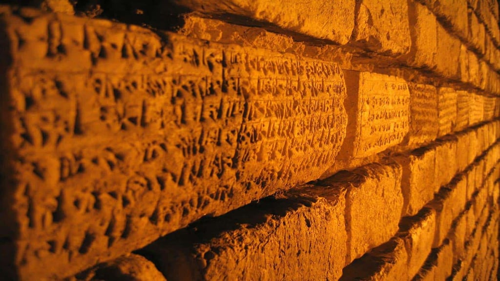 Inscribed Brick Rows On The Ziggurat Of Tchogha Zanbil Inscribed Brick Rows On The Ziggurat Of Tchogha Zanbil