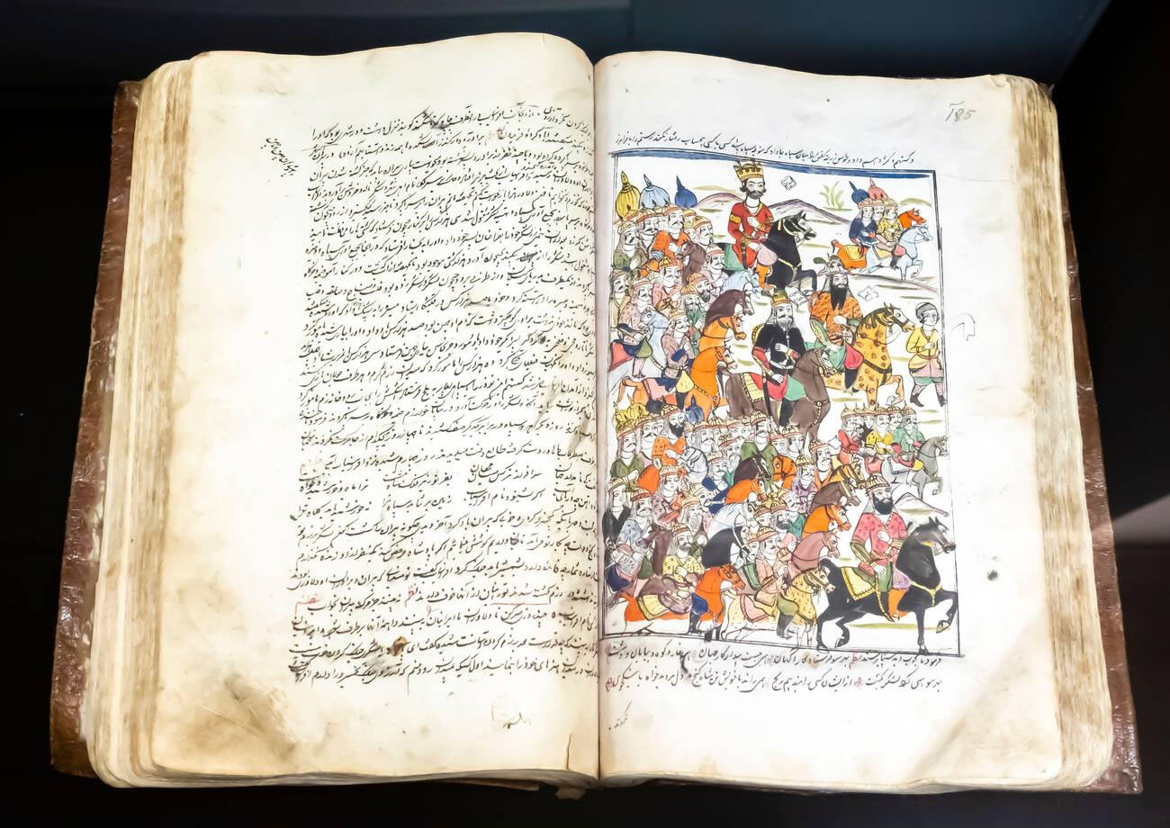 Persian Miniature: A Deep Dive Into The Artistic Heart Of Iranian Heritage 5 Battle Scene From The Epic Poem The Shahnameh Written By Persian Poet Abu ʾL-Qasim Firdowsi Tusi (C. 940–1020), Aka Ferdowsi.