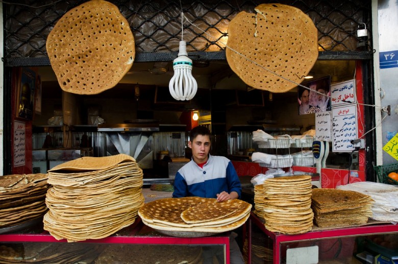 Bakery Selling Naan Ghandi (Sweet Bread) in Tajrish Bazaar