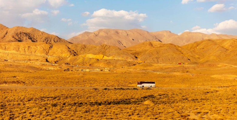 Bus in Modern Silk Road, Yazd, Iran