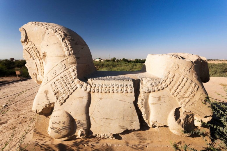 Double Headed Bull Capital, Ruins of Achaemenid Empire in Susa