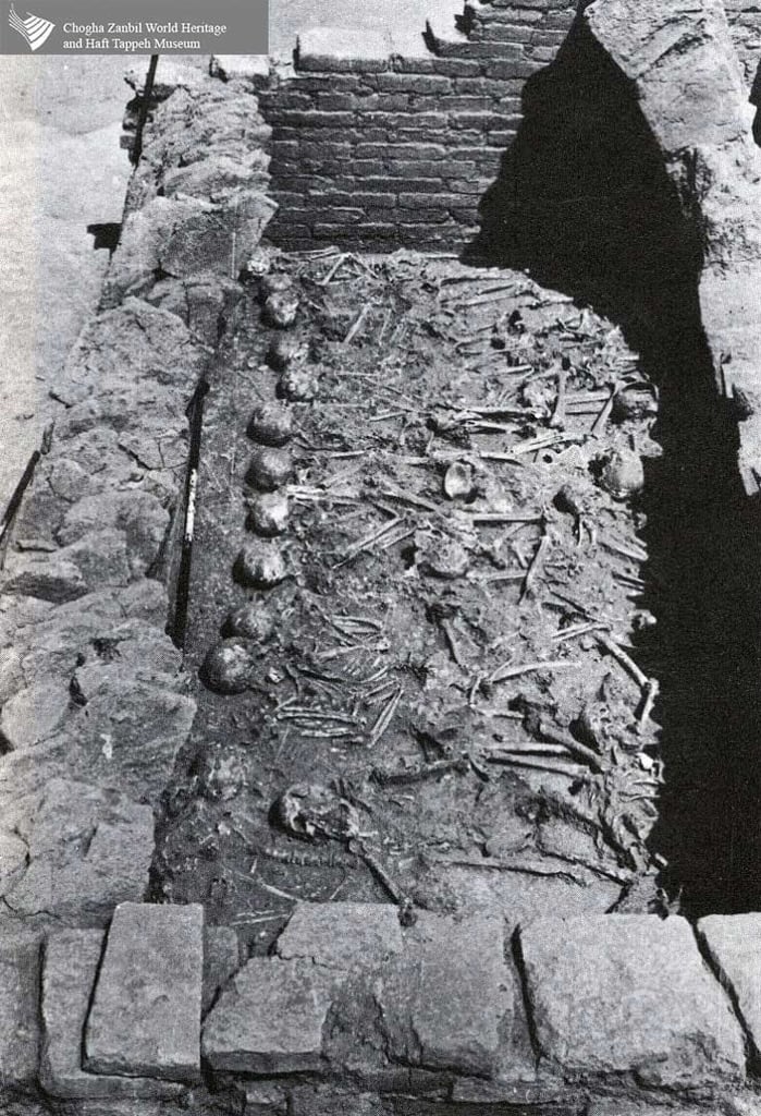 The mass grave at the Haft Tappeh Archaeological Site