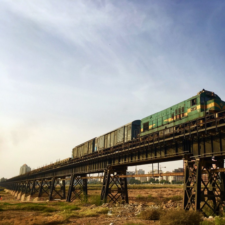 Railway on Black Bridge in Ahvaz