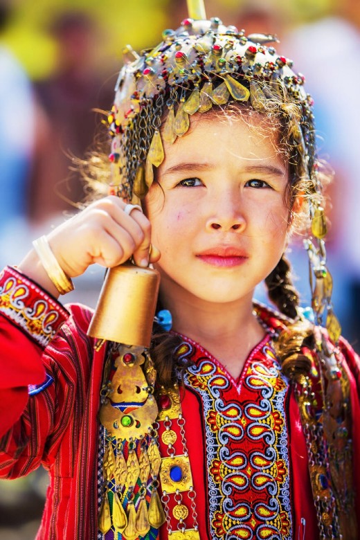 Turkmen Sahra: Experience The Authenticity And Adventure 3 Turkmen Girl In Traditional Clothes In Turkmen Sahra, Golestan Provine Of Iran