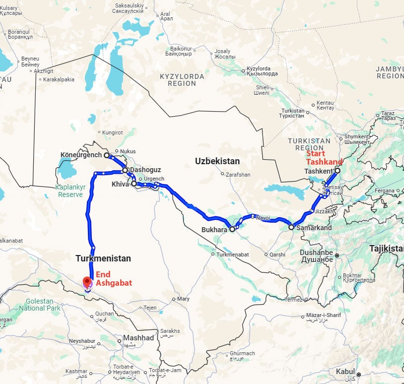 8-Day Adventure Through Uzbekistan and Turkmenistan