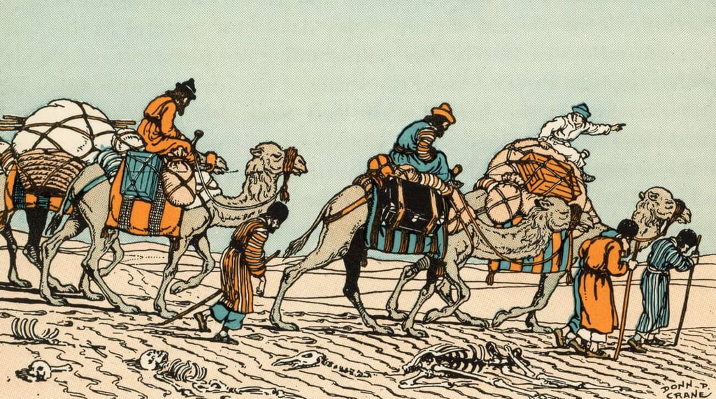 Marco Polo In Iran: A Merchant’s Path Through History 11 Marco Polo, With His Father And Uncle, Crossing Iran’s Lut Desert On Their Silk Road Journey To China, Where They Were Welcomed At Kublai Khan’s Court. Artwork By Donn Philip Crane (1878-1944).