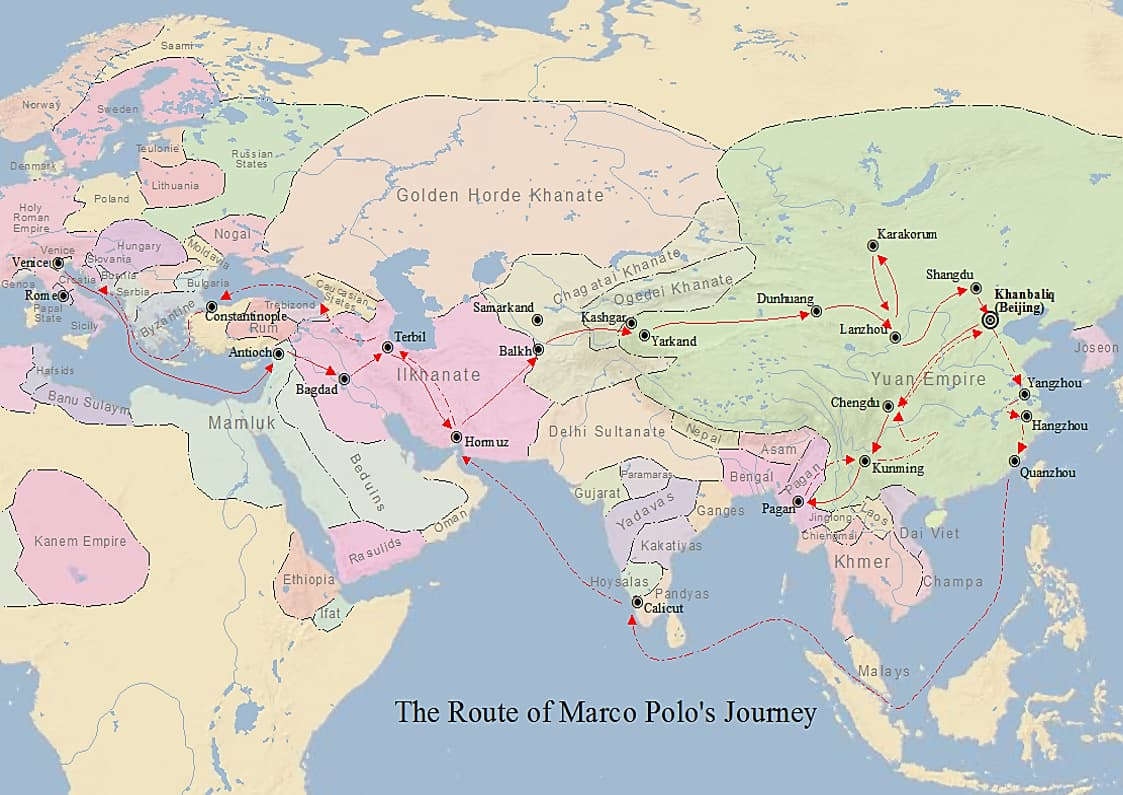 Marco Polo In Iran: A Merchant’s Path Through History 2 Marco Polo’s Route Spanned Thousands Of Miles Along The Silk Road, Crossing Persia, Central Asia, And China, Reaching The Court Of Kublai Khan Before His Return To Venice.