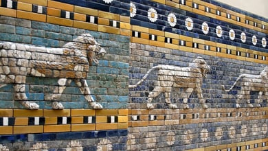 Mesopotamia And Iranians: A Tale Of Cultural Interactions 24 Striding Lions From The Processional Street Of Babylon.