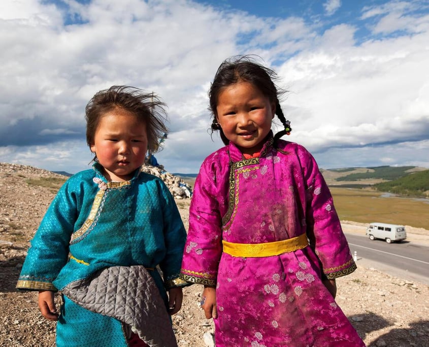 Kids In Mongolia