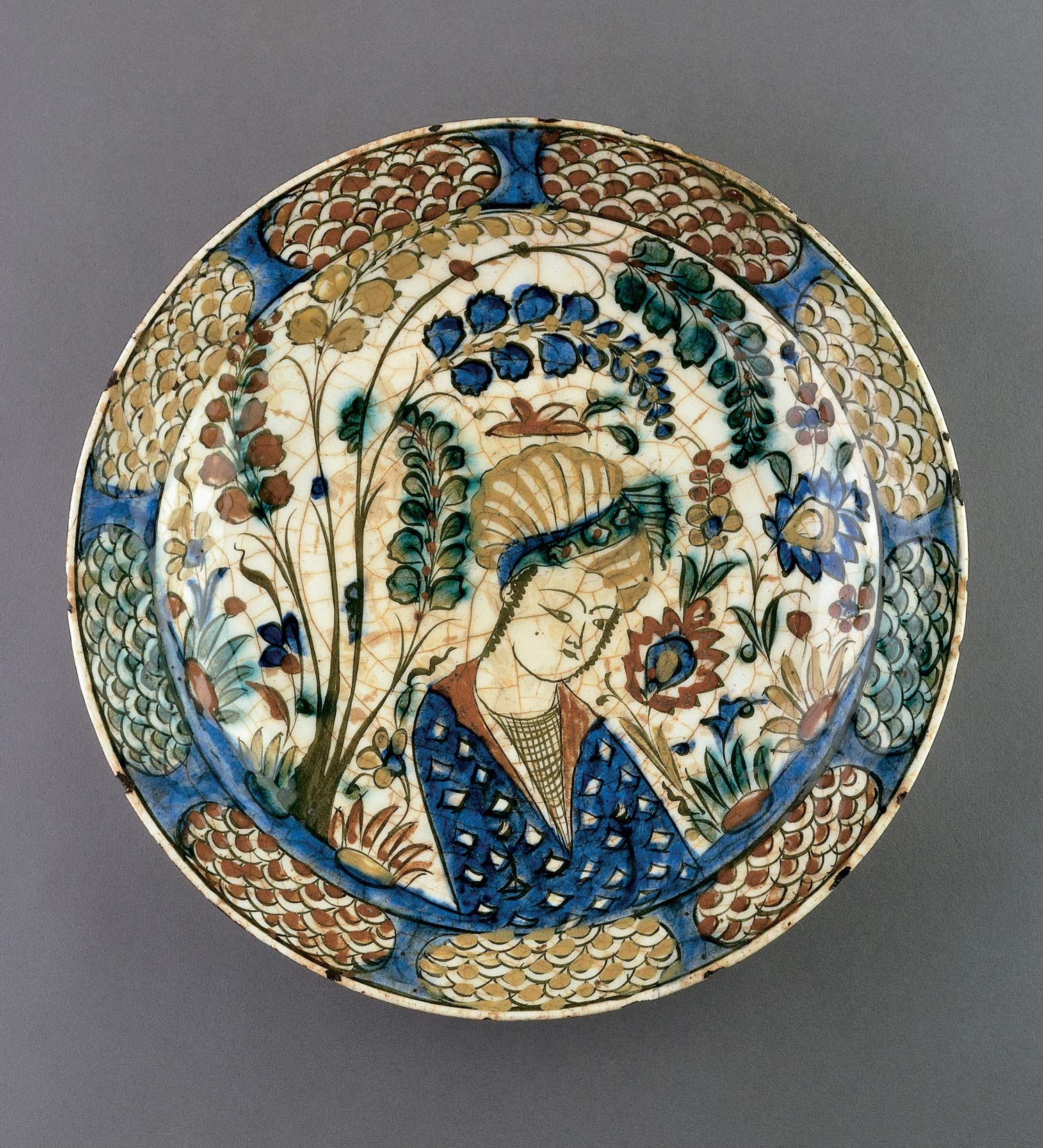 Persian Miniature: A Deep Dive Into The Artistic Heart Of Iranian Heritage 2 Plate With Youth In Landscape Setting, Safavid Period, Early 17Th Century
