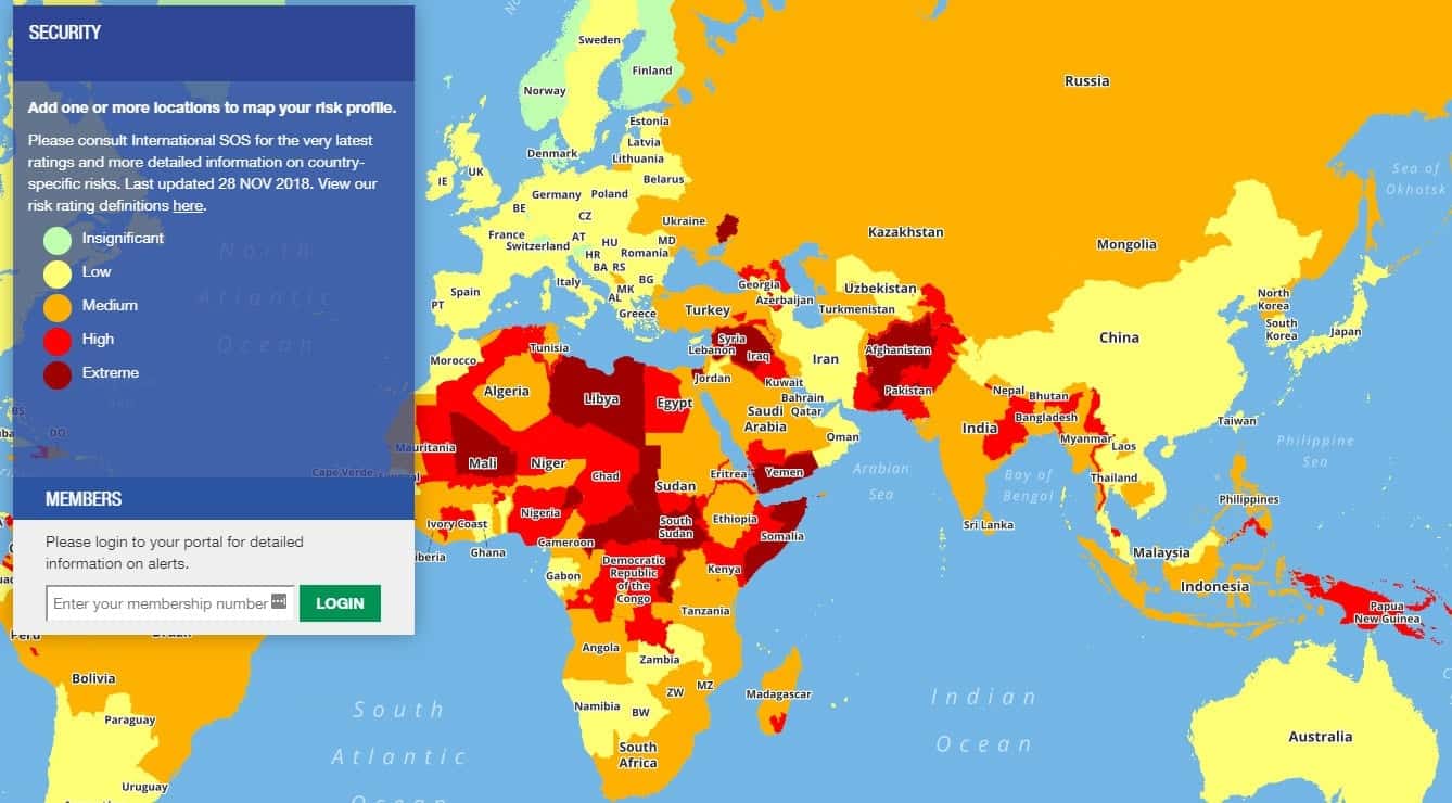 A Map Shows The Relative Risk Of Travelling To Every Country In The World A Map Shows The Relative Risk Of Travelling To Every Country In The World