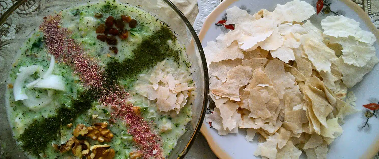 Abdough Khiar translates as “water, yogurt drink, cucumber,”