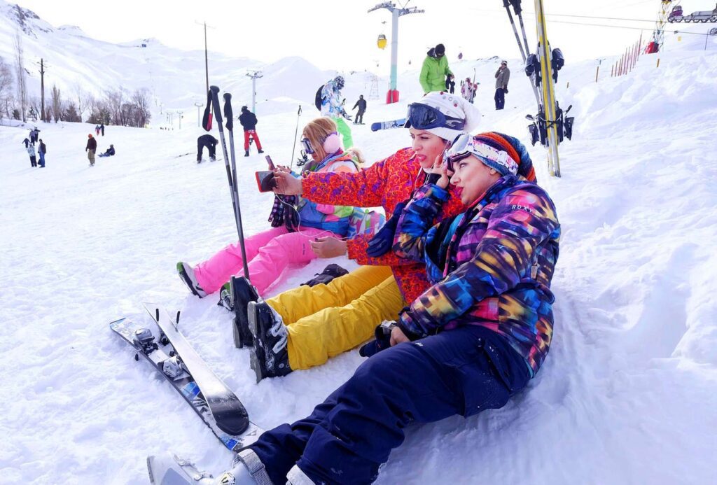 Skiing In Dizin. The Largest In The Middle East Skiing In Dizin. The Largest In The Middle East