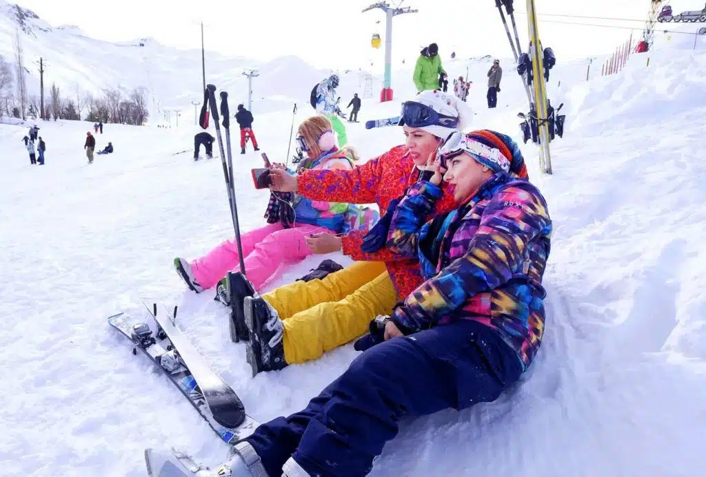 Skiing in Dizin. The largest in the Middle East