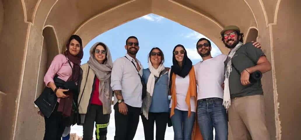 Group Of Tourists In Iran