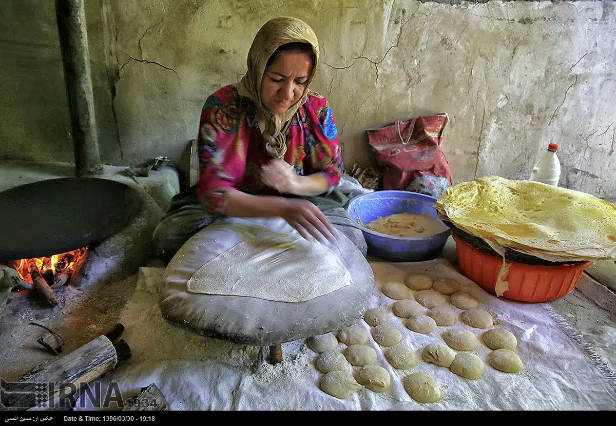 Baking Bread in Hoyeh village