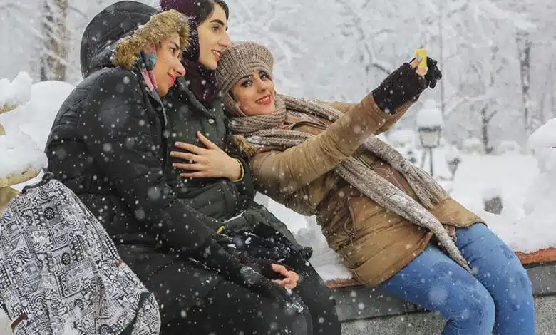 The first snowfall in Tehran