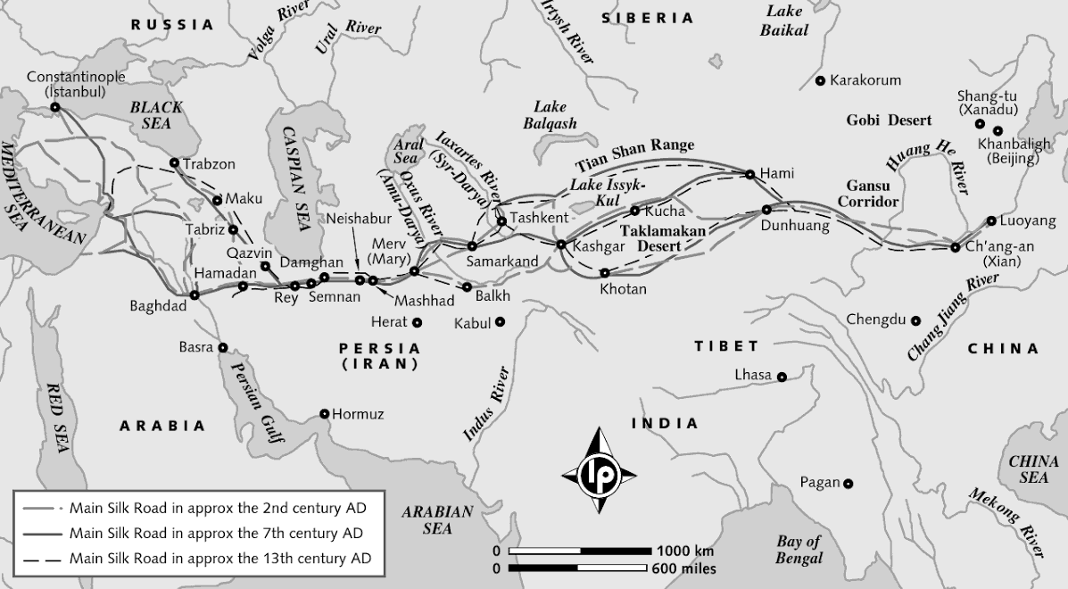 Iran on the Silk Road - Map