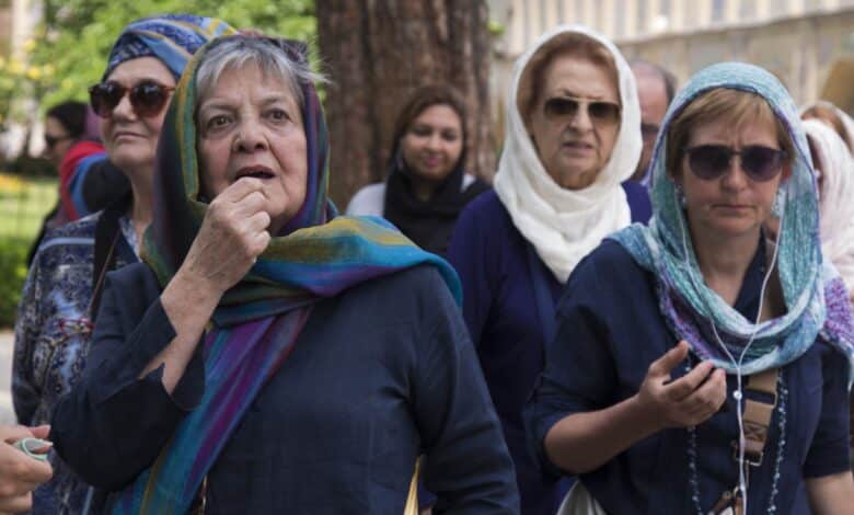 Italian tourists in Iran