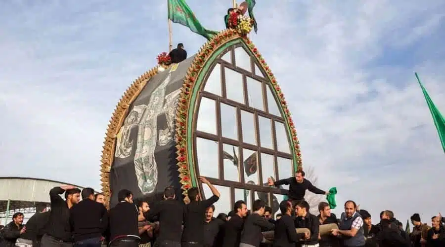 Nakhl Gardani in Yazd, Iran