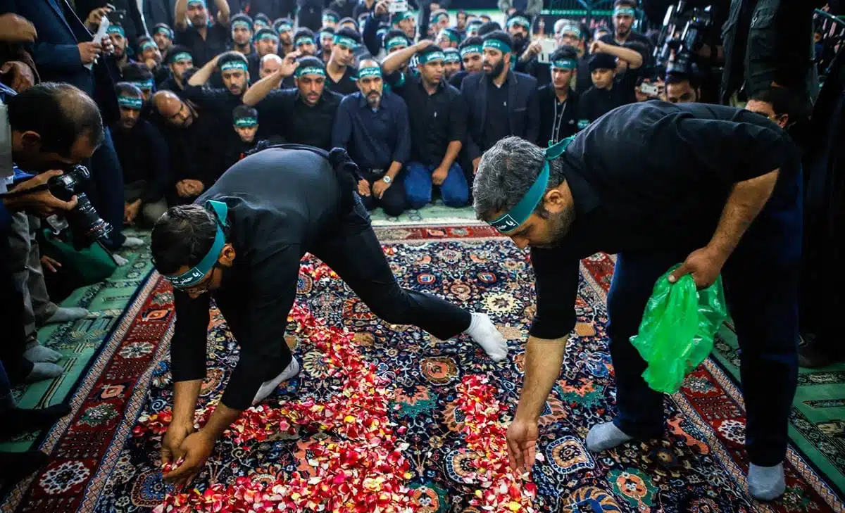 Qalishuyan (carpet-washing ritual) Mashhad-e Ardahal, Iran