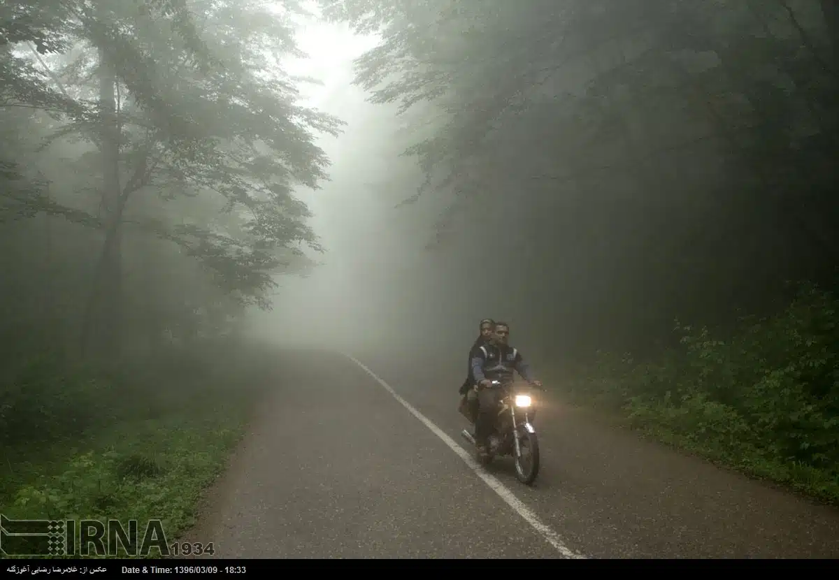 Fggy road in Iran