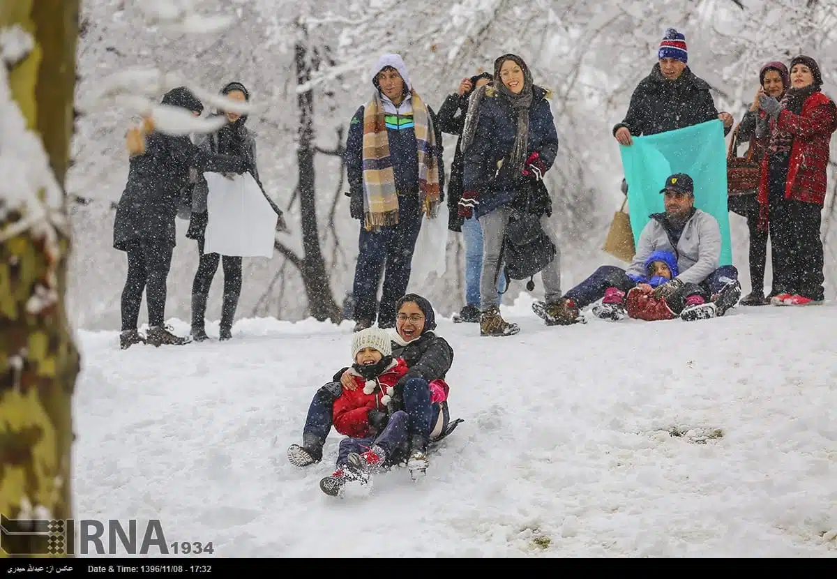 Tehran's First Snowfall of the Year