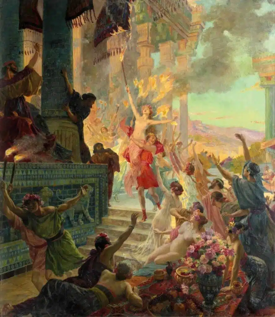 "The Burning of Persepolis", led by Thaïs, 1890, by Georges-Antoine Rochegrosse