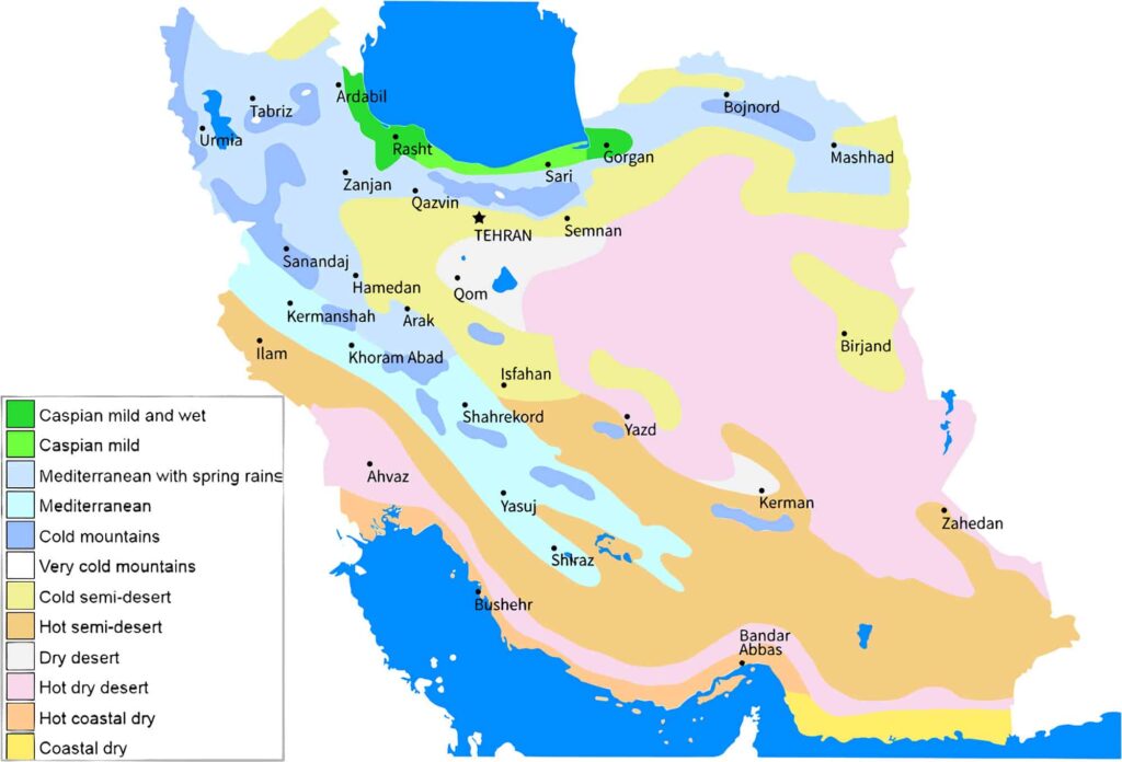 Iran Weather Map Iran Weather Map