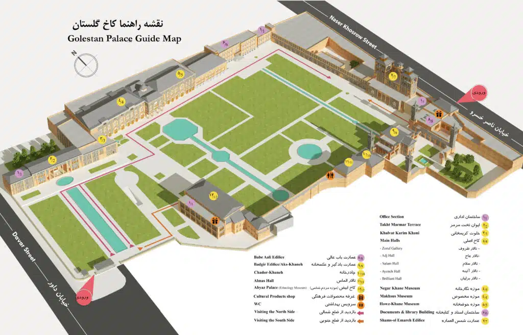 Map of Golestan Palace
