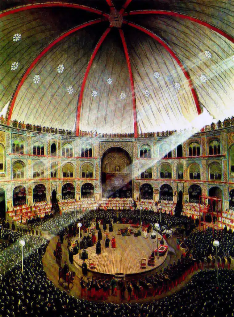 Dawlat Hall. Painting by Kamal-ol-molk in 1892