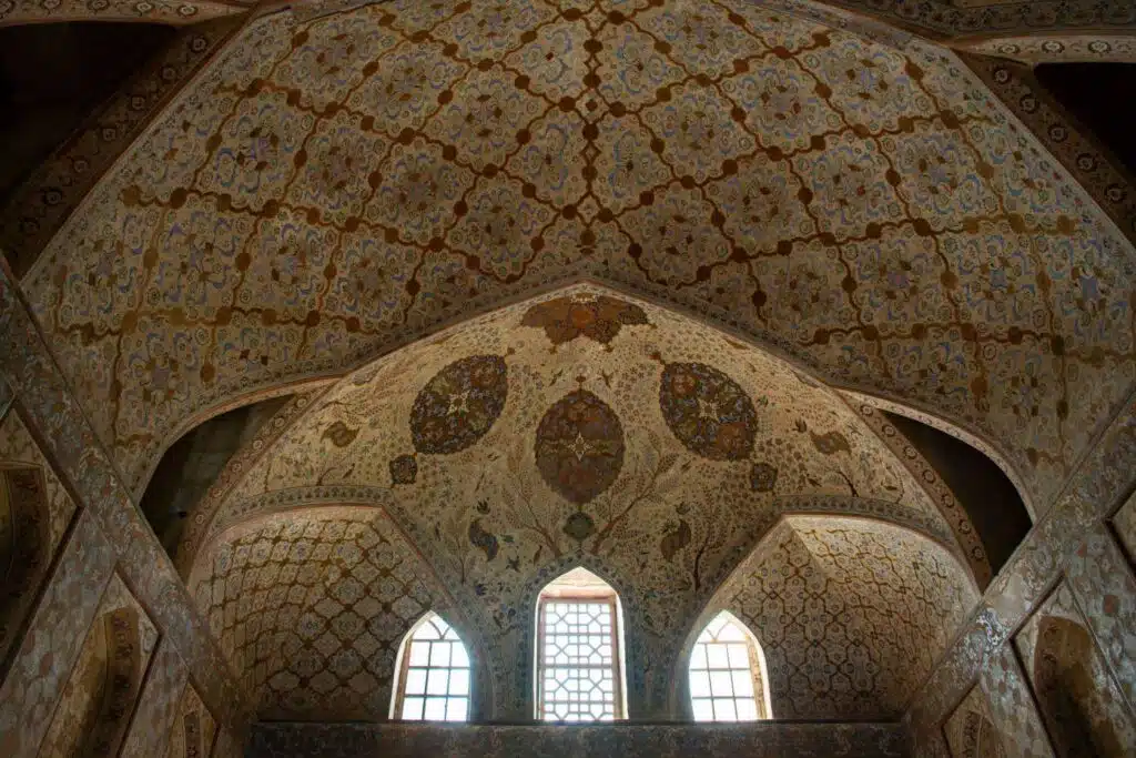 The Ceiling of Aali Qapu Palace in Isfahan